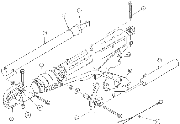 Hydraulically damped Bradley square tube trailer coupling